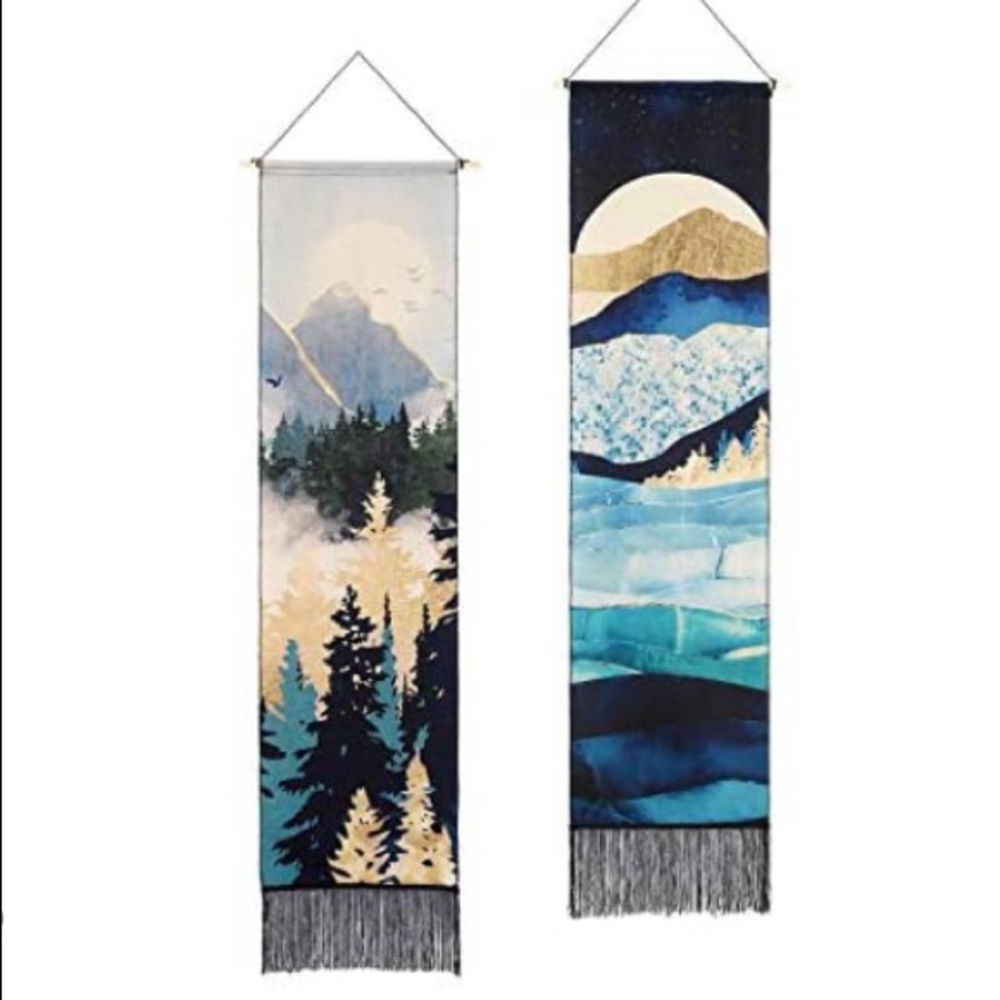 Retro Forest Mountain Vintage Retro Nature Pop Art Abstrct Dorm Tapestry Decor - Picture 4 of 9